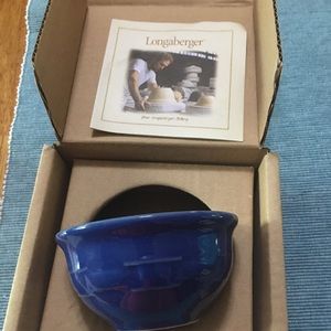 NIB Longaberger Sm Pottery Cornflower Bowl